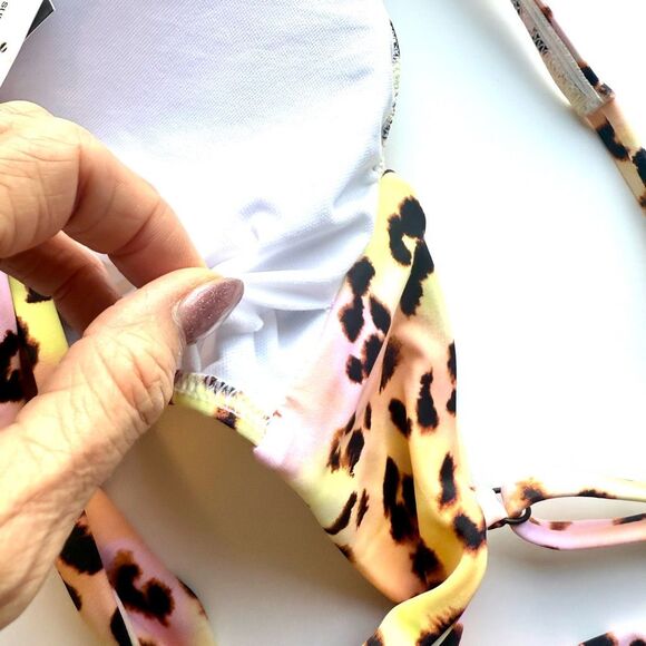 NWT Bar III Women's Animal-Print O-Ring Monokini Swimsuit.  Size L - Picture 5 of 9